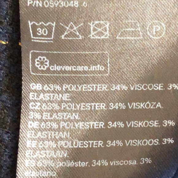 H&M | Plaid Knit Fringe Long Sleeve Blouse - Picture 6 of 8